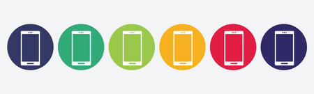 Smartphone icons set.のイラスト素材