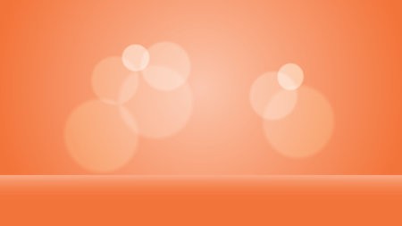 Abstract orange background with circle bokeh light. Vector illustration.のイラスト素材
