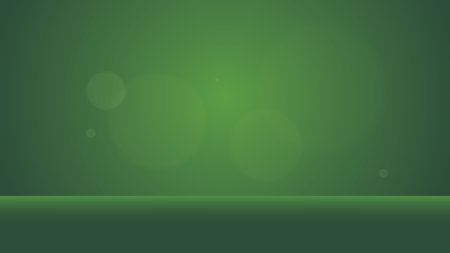 Green background with bokeh and spotlights. Vector illustration.のイラスト素材