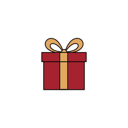 Gift box icon. Flat illustration of gift box icon for web designのイラスト素材