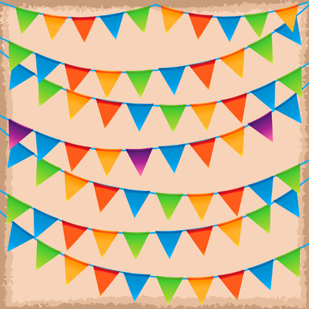 Garland flags to the Festivalのイラスト素材