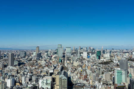 Cityscape from high-rise buildingsの写真素材