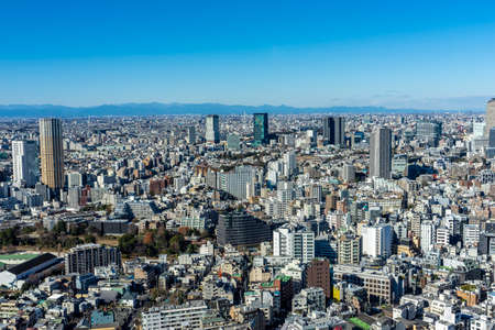 Cityscape from high-rise buildingsの写真素材