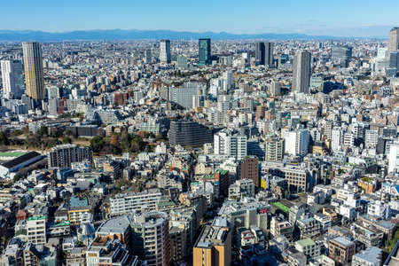 Tokyo view from high-rise buildingsの写真素材