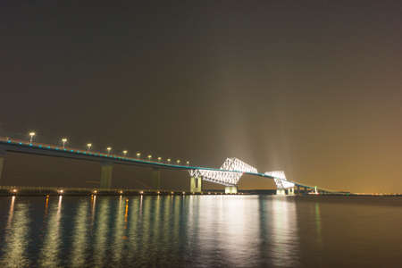 Scenery of Tokyo Gate Bridge at duskの写真素材