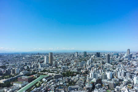 Tokyo view from high-rise buildingsの写真素材