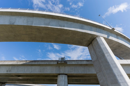 Scenery of a highway junctionの写真素材