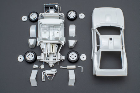 Making a model of a carの写真素材