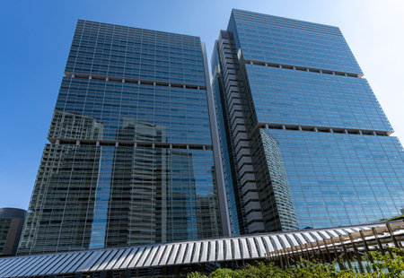 Shinagawa office building sceneの写真素材