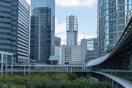 Shinagawa office building sceneの写真素材