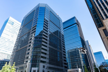 Office building scene in Otemachi, Tokyoの写真素材