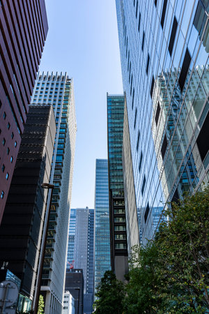 Office building scene in Otemachi, Tokyoの写真素材