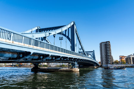 Scenery of the Sumida River in Tokyoの写真素材