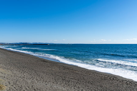 Coastal scenery in Chigasaki, Kanagawa Prefectureの写真素材