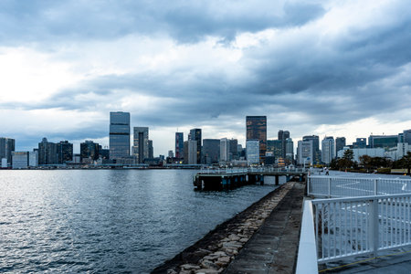 Evening view of Tokyo Bay Areaの写真素材