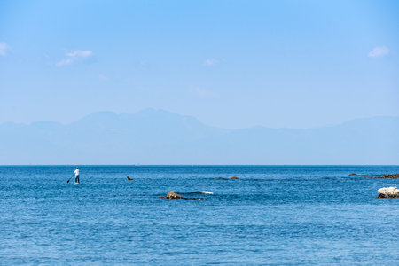Coastal scenery in Hayama Town, Kanagawa Prefectureの写真素材
