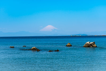 Coastal scenery in Hayama Town, Kanagawa Prefectureの写真素材