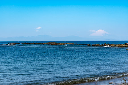 Coastal scenery in Hayama Town, Kanagawa Prefectureの写真素材