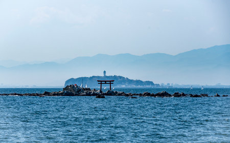 Coastal scenery in Hayama Town, Kanagawa Prefectureの写真素材