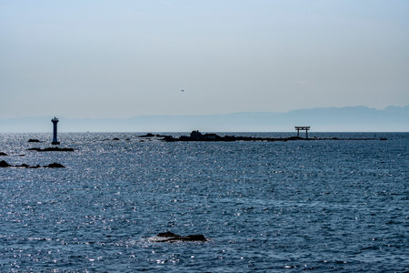 Coastal scenery in Hayama Town, Kanagawa Prefectureの写真素材