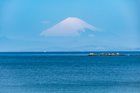 Coastal scenery in Hayama Town, Kanagawa Prefectureの写真素材