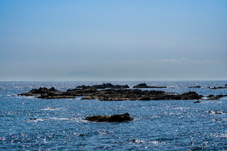 Coastal scenery in Kanagawa Prefectureの写真素材