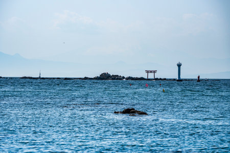 Coastal scenery in Hayama Town, Kanagawa Prefectureの写真素材