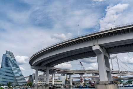 Higashikyo Shibaura Canal Townscapeの写真素材