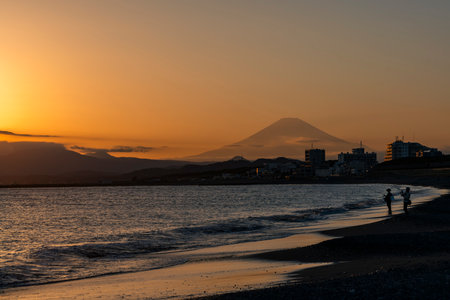 Scenery from Chigasaki Coast, Kanagawa Prefectureの写真素材