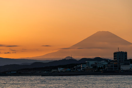 Scenery from Chigasaki Coast, Kanagawa Prefectureの写真素材