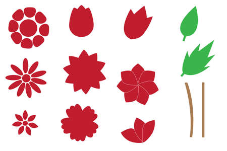 Multi Pink flowerのイラスト素材