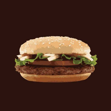 icon Hamberger on brownのイラスト素材