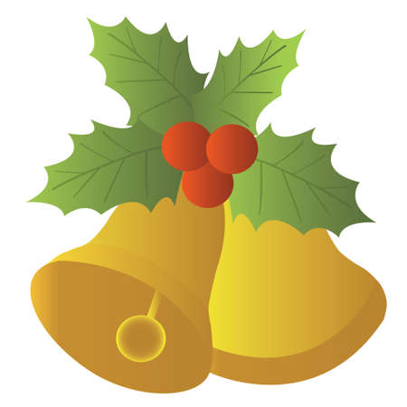 Gold bell  use merry christmas dayのイラスト素材