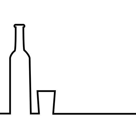 line bottle iconのイラスト素材