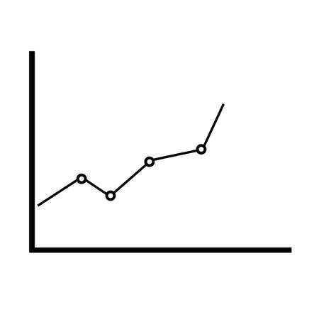 vector growth progress black graphのイラスト素材