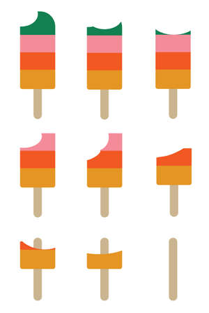 ice cream groupのイラスト素材