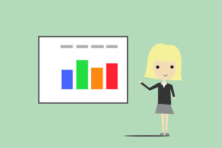 Business woman making a presentationのイラスト素材