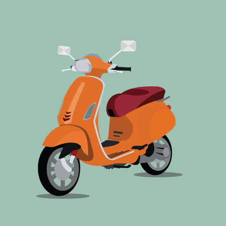 orange scooter 3dのイラスト素材