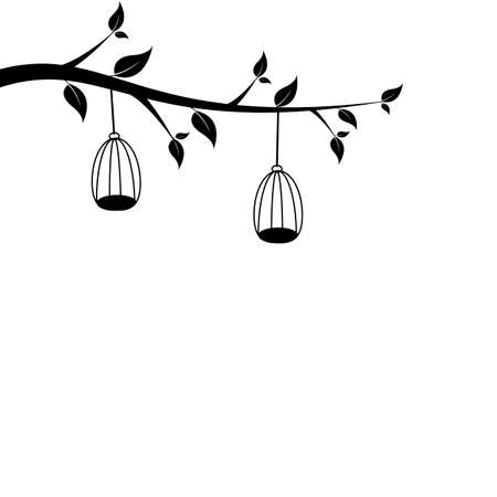 Black tree branch vectorのイラスト素材