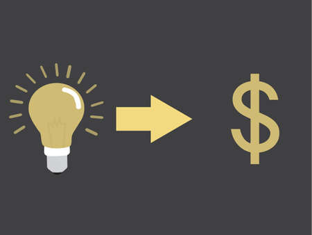 Vector idea is money conceptのイラスト素材