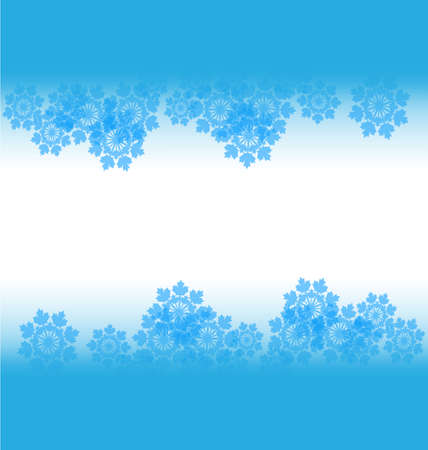 Vector Illustration of a Winter Background with Snowflakesのイラスト素材