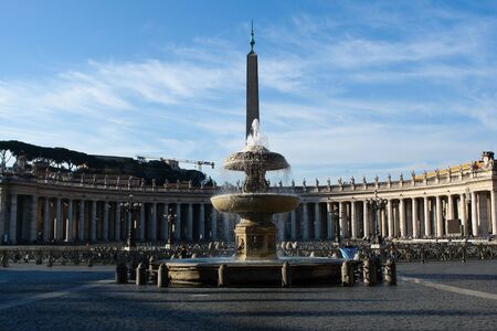 Saint Peter square in Vatican City, Romeの写真素材