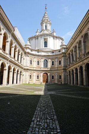 Saint Ivo alla Sapienza church in Romeの写真素材