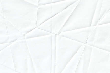 Wrinkled and folded paper texture with high fold shadow contrast. Folded and wrinkled discarded paper.の写真素材