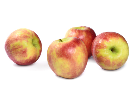 Organic apples, isolated on white background.の写真素材