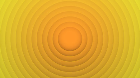 Orange paper art background. Abstract circle design. Vector paper cut illustrationのイラスト素材