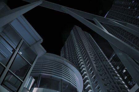 Makati Philippines Building Skyline at nightの写真素材
