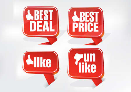 Best Deal Best Price and Like Tagsのイラスト素材