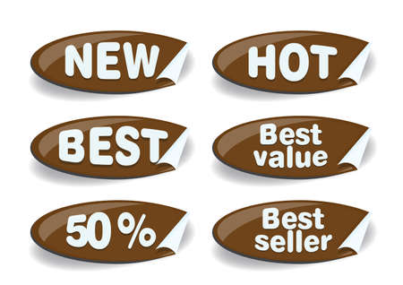 various discount tags & labelsのイラスト素材