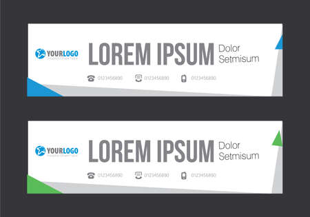 Creative Banner Templates with elementsのイラスト素材